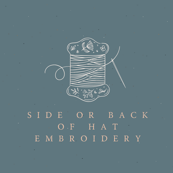 Add Side or Back of Hat Embroidery
