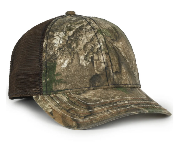 Outdoor Cap CWF-310 Mesh Back Camo Hat with Flag Undervisor