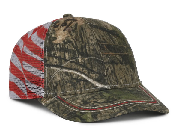 Outdoor Cap CWF-400M American Flag Camo Mesh Back Cap