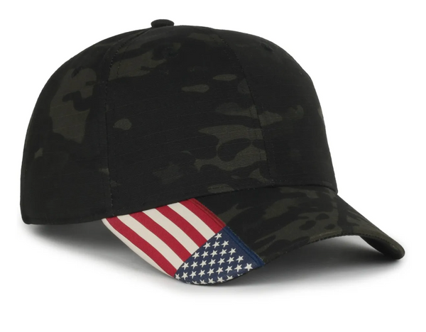 Outdoor Cap CWF-405 Multicam Cap with Flag Visor Insert