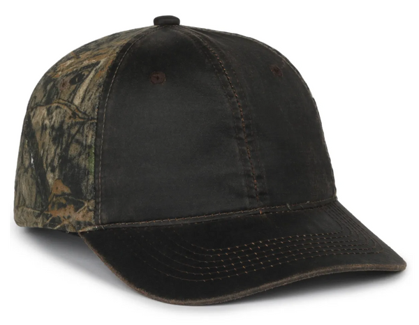 Outdoor Cap HPC-305 Weathered Cotton with Camo Back Cap