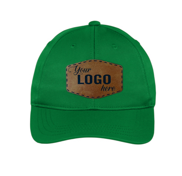 Sport-Tek Youth Dry Zone Nylon Cap - Leather Patch