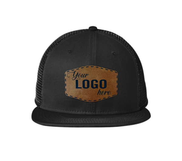 New Era Standard Fit Snapback Trucker Cap - Leather Patch