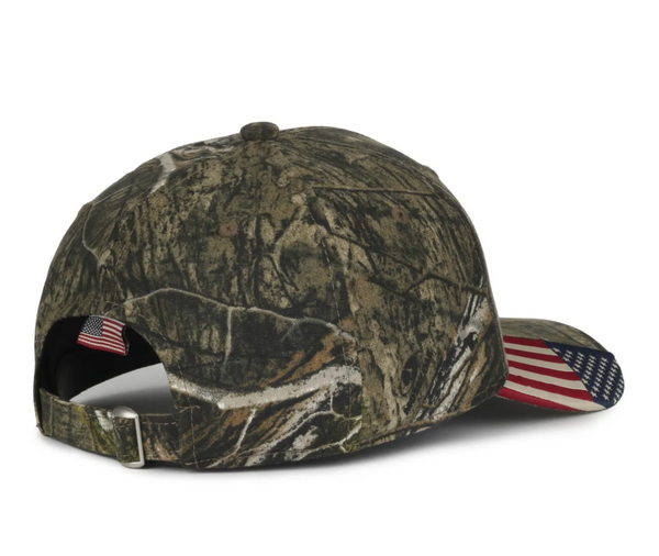 Outdoor Cap CWF-305 Camo Cap with Woven Flag Details