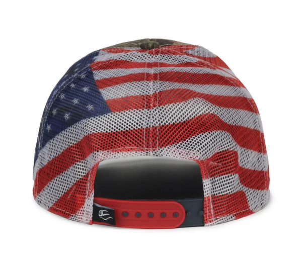 Outdoor Cap CWF-400M American Flag Camo Mesh Back Cap