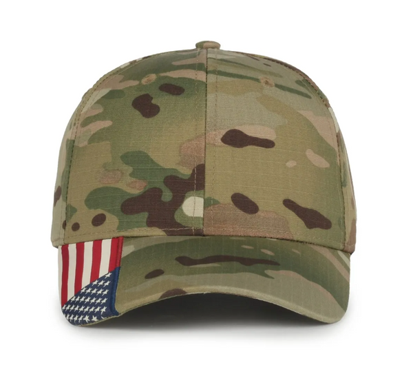 Outdoor Cap CWF-405 Multicam Cap with Flag Visor Insert