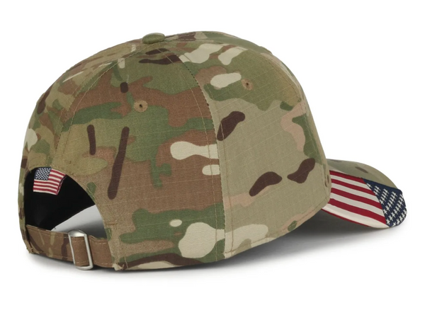 Outdoor Cap CWF-405 Multicam Cap with Flag Visor Insert