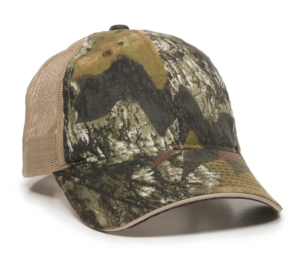 Outdoor Cap CGWM-301 Washed Camo Mesh Back Cap