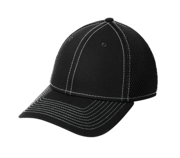 New Era Stretch Mesh Contrast Stitch Cap - Leather Patch