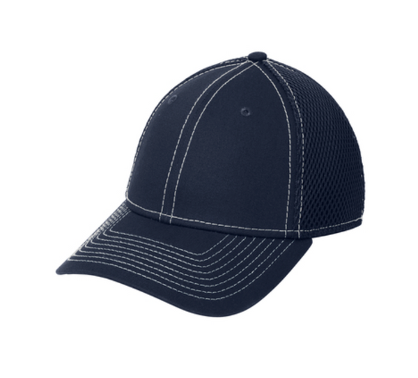 New Era Stretch Mesh Contrast Stitch Cap - Leather Patch
