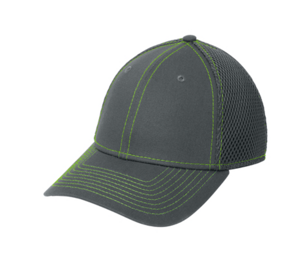 New Era Stretch Mesh Contrast Stitch Cap - Leather Patch