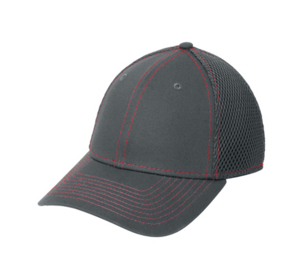 New Era Stretch Mesh Contrast Stitch Cap - Leather Patch