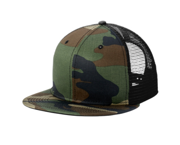 New Era Standard Fit Snapback Trucker Cap - Leather Patch