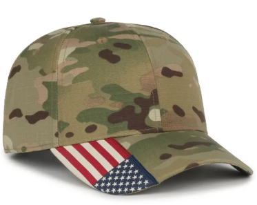 Outdoor Cap CWF-405 Multicam Cap with Flag Visor