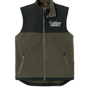 CornerStone Fleece Overlay Vest - Embroidered