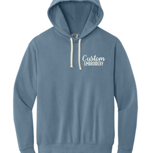 Comfort Colors Lightweight Hooded Sweatshirt - Embroidered