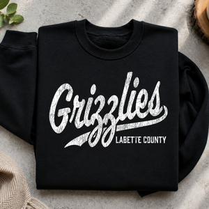 Gildan Distressed Grizzlies Printed Crewneck