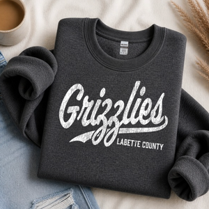 Gildan Distressed Grizzlies Printed Crewneck