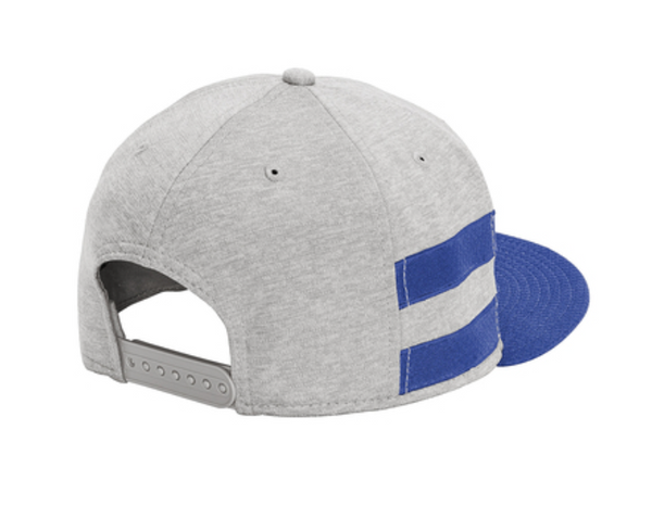 New Era Shadow Heather Striped Flat Bill Snapback Cap - Leather Patch