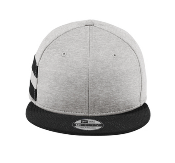 New Era Shadow Heather Striped Flat Bill Snapback Cap - Leather Patch