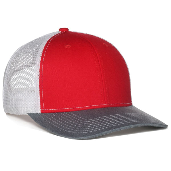 Outdoor Cap OC771 Trucker Cap - Leather Patch