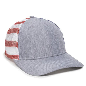 Outdoor Cap OC771PM Premium Modern Trucker with Printed Flag Mesh - Embroidered