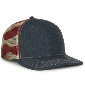 Outdoor Cap OC771PM Premium Modern Trucker with Printed Flag Mesh - Embroidered